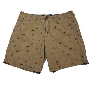 Modern Amusement Chino Shorts Mens 34 Fly Fishing Print 9"‎ Inseam Casual Lake